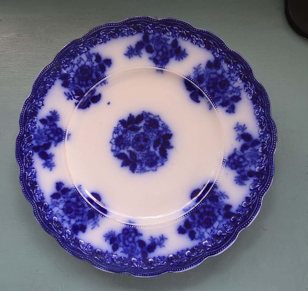 Rare C1891 Antique FWW - F W Winkle Flow Blue “waldorf” Pattern Semi Porcelain P